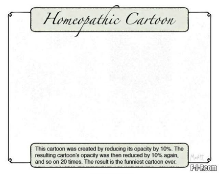2. irudia: Webean hamaika txantxa daude homeopatiaren aurkakoak.