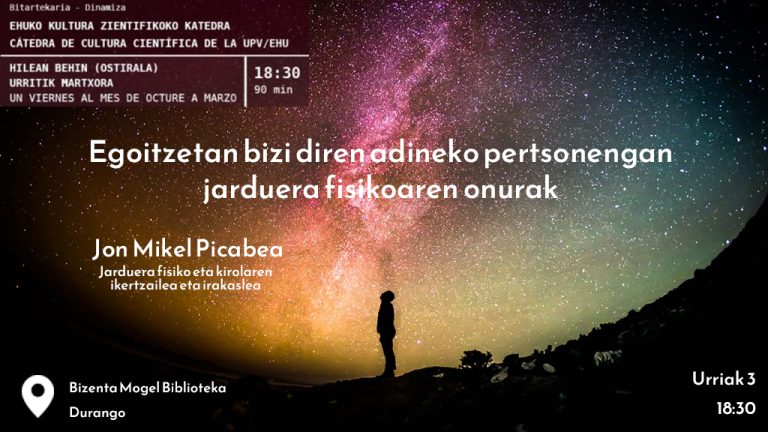 Egoitzetan bizi diren adineko pertsonengan jarduera fisikoaren onurak