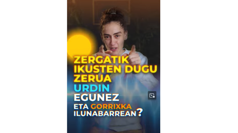 Zergatik ikusten dugu zerua urdin egunez eta gorrixka ilunabarrean?