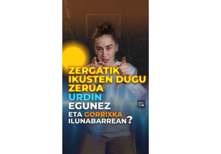 Zergatik ikusten dugu zerua urdin egunez eta gorrixka ilunabarrean?