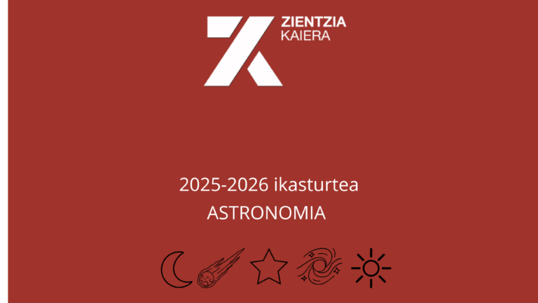 2025-2026 ikasturtean Zientzia Kaieran ikasitakoa (2): astronomia