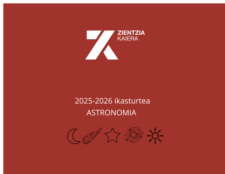 2025-2026 ikasturtean Zientzia Kaieran ikasitakoa (2): astronomia