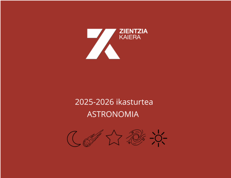 2025-2026 ikasturtean Zientzia Kaieran ikasitakoa (2): astronomia
