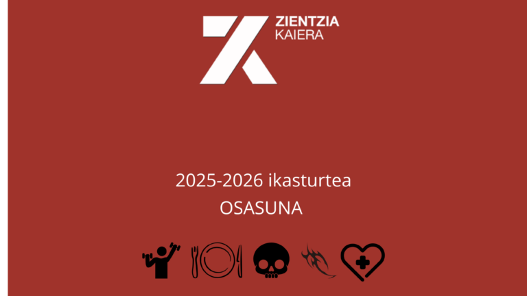 2025-2026 ikasturtean Zientzia Kaieran ikasitakoa (1): osasuna