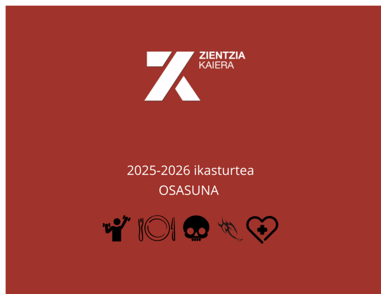 2025-2026 ikasturtean Zientzia Kaieran ikasitakoa (1): osasuna