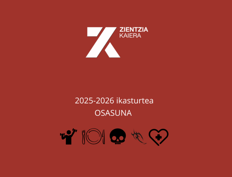 2025-2026 ikasturtean Zientzia Kaieran ikasitakoa (1): osasuna